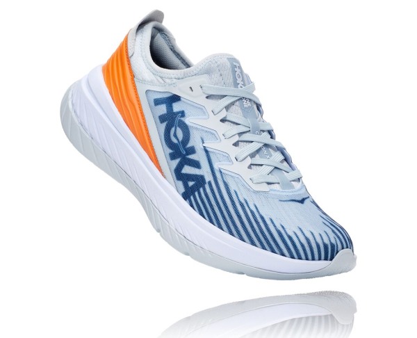 Hoka One One Carbon X-SPE Mens UK - Blue Road Running Shoes - WYHAE9407